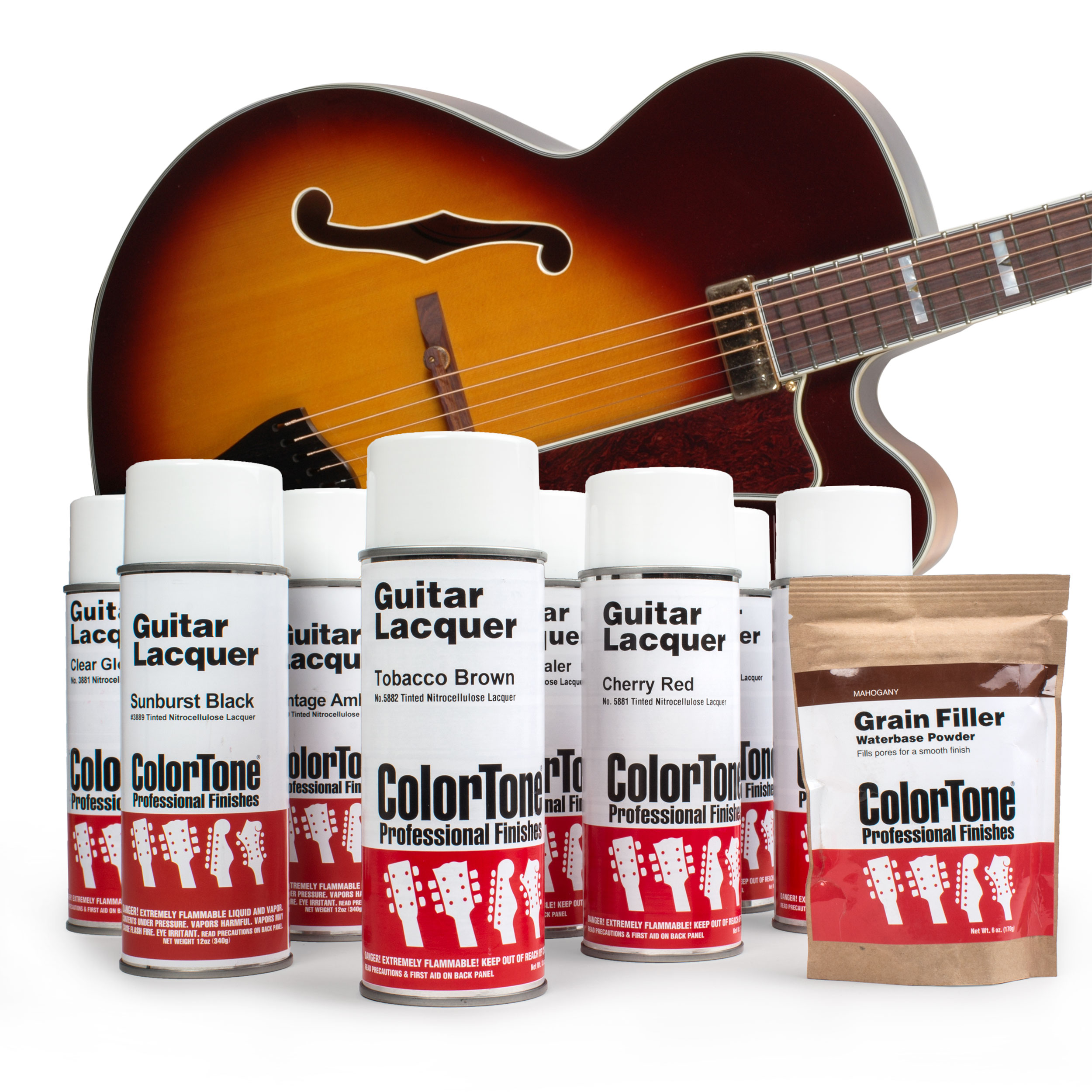 ColorTone Aerosol Finishing Set for 3-Tone Tobacco Sunburst