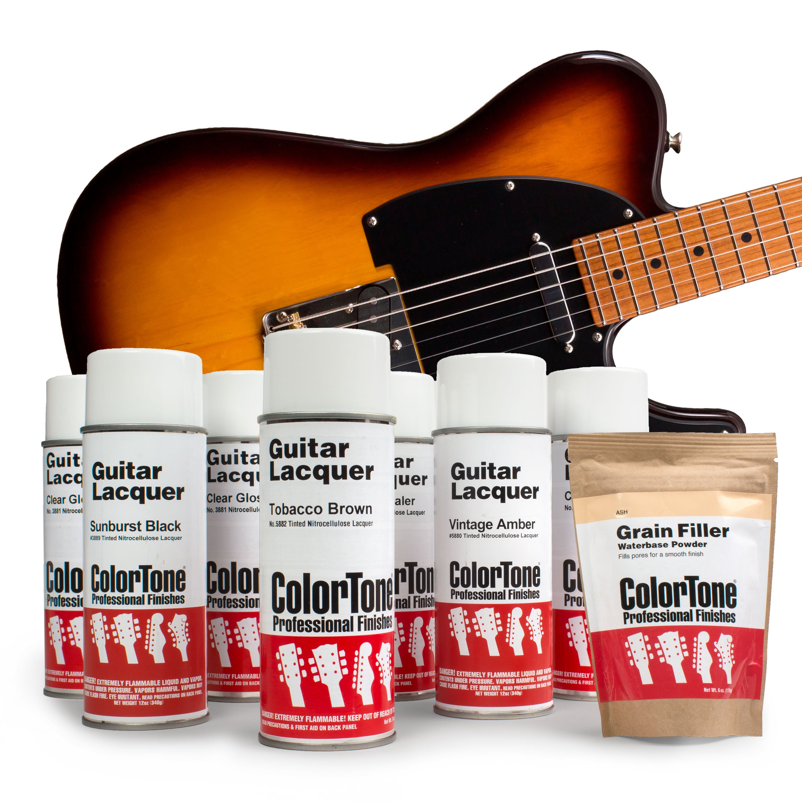 ColorTone Aerosol Finishing Set for 2-Tone Tobacco Sunburst