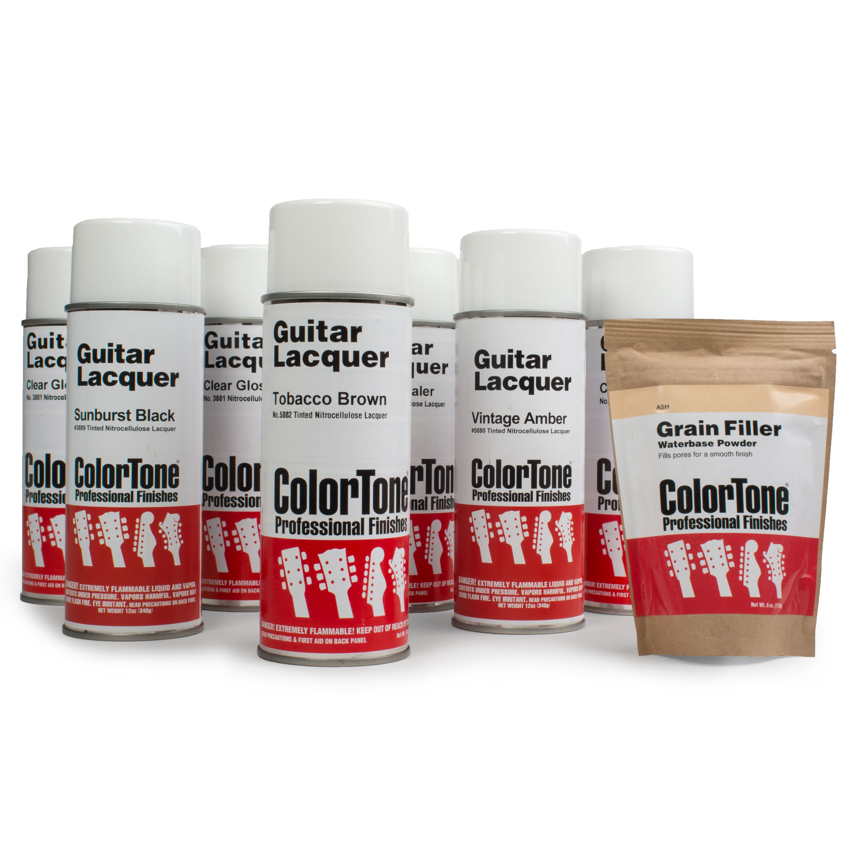 ColorTone Aerosol Finishing Set for 2-Tone Tobacco Sunburst, For Ash ColorTone Aerosol Finishing Set for 2-Tone Tobacco Sunburst, For Ash