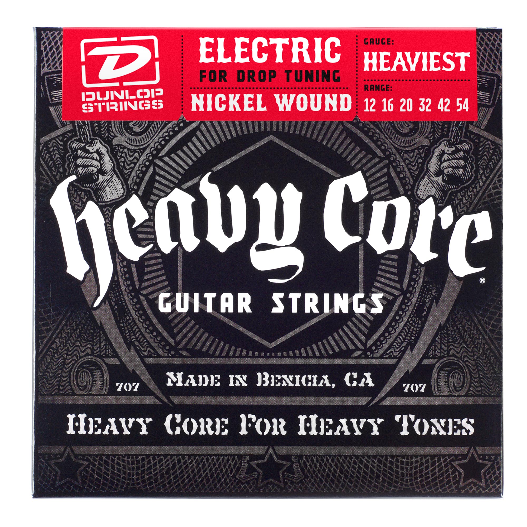 Dunlop Heavy Core Electric Guitar Strings, Heaviest Dunlop Heavy Core Electric Guitar Strings, Heaviest