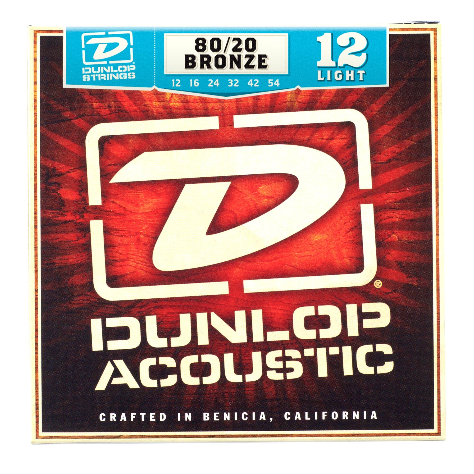 Dunlop 80/20 Bronze Acoustic Guitar Strings, Light