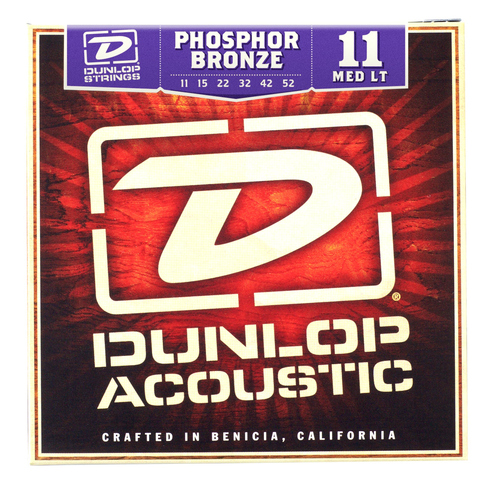 Dunlop Phosphor Bronze Acoustic Guitar Strings,  Medium Light Dunlop Phosphor Bronze Acoustic Guitar Strings,  Medium Light