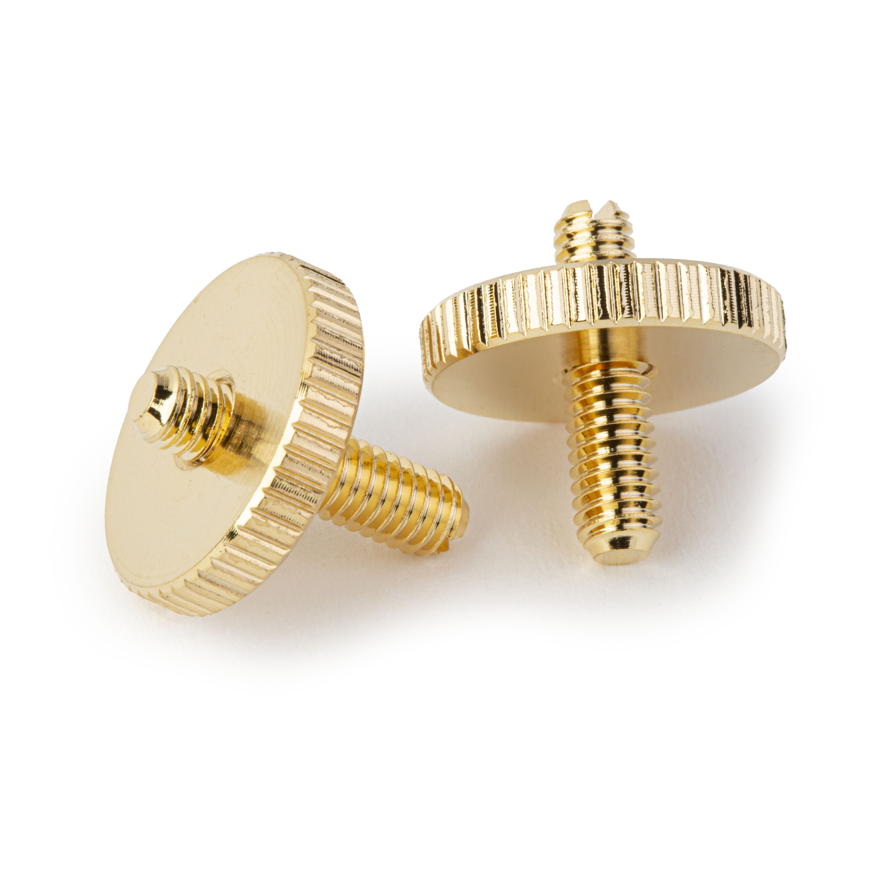 Aluminum Archtop Bridge Post and Thumbwheel Set,  Gold, set of 2 Aluminum Archtop Bridge Post and Thumbwheel Set,  Gold, set of 2