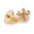 Aluminum Archtop Bridge Post and Thumbwheel Set,  Gold, set of 2