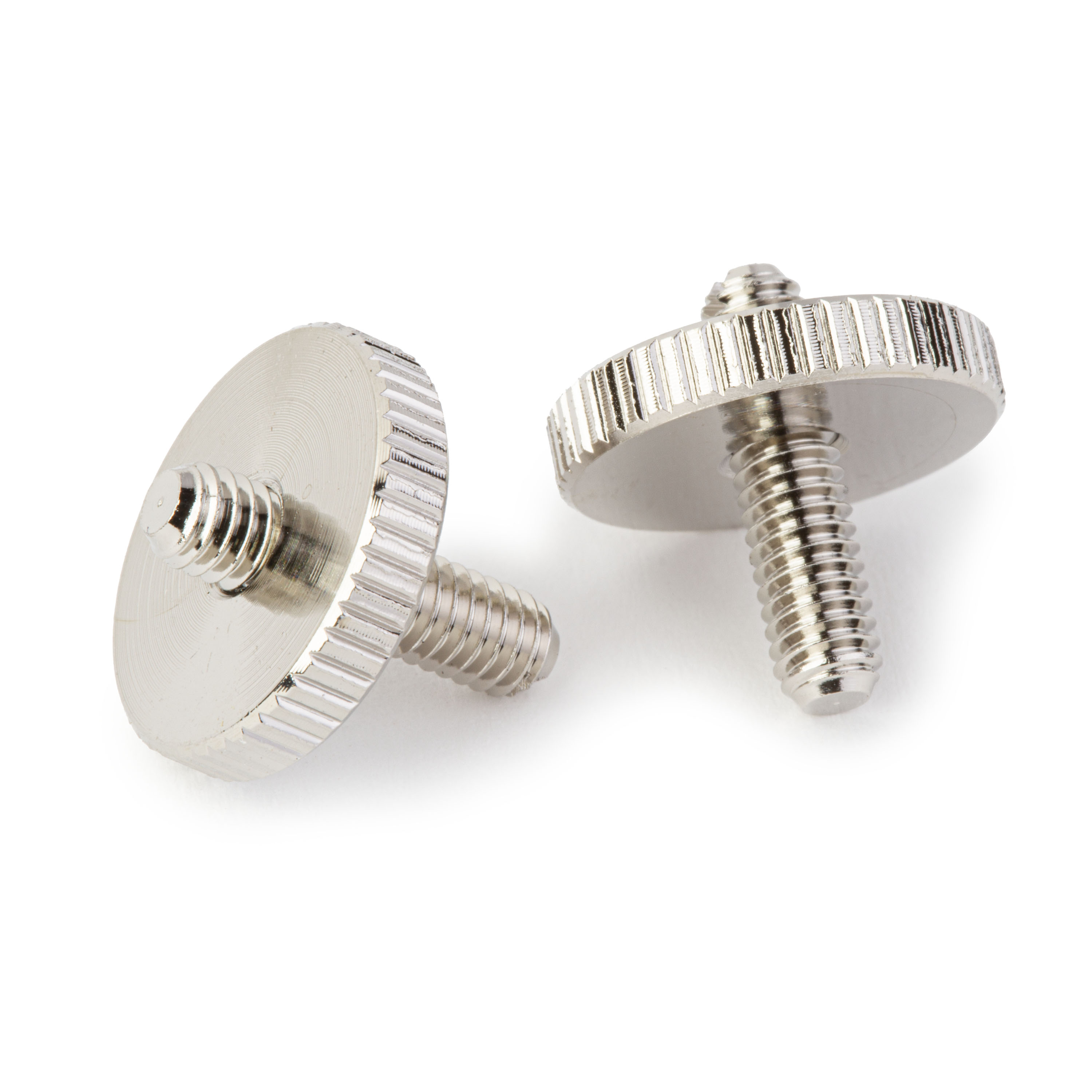 Aluminum Archtop Bridge Post and Thumbwheel Set,  Nickel, set of 2 Aluminum Archtop Bridge Post and Thumbwheel Set,  Nickel, set of 2
