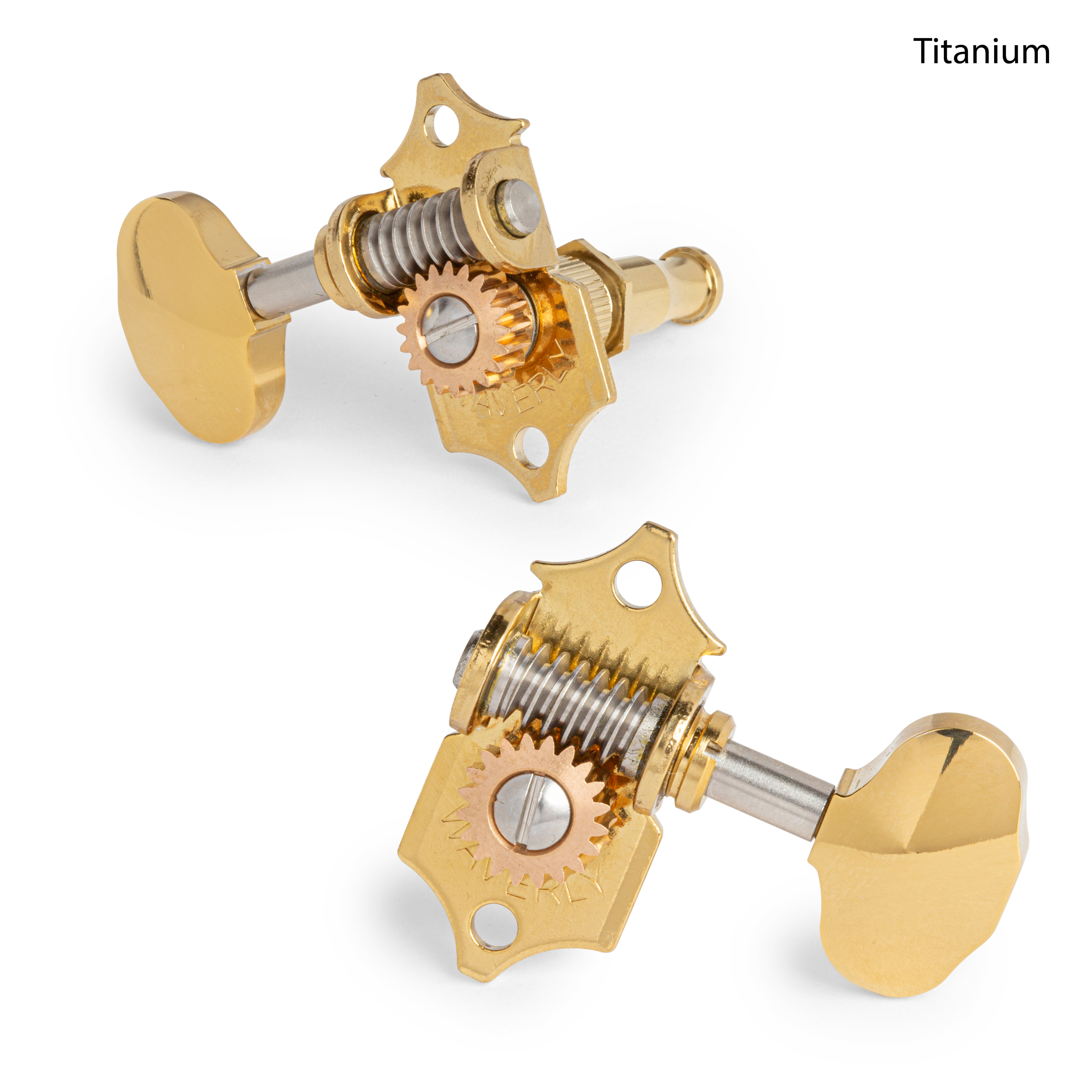 Waverly High Ratio Guitar Tuners with Butterbean Knobs for Solid Pegheads StewMac