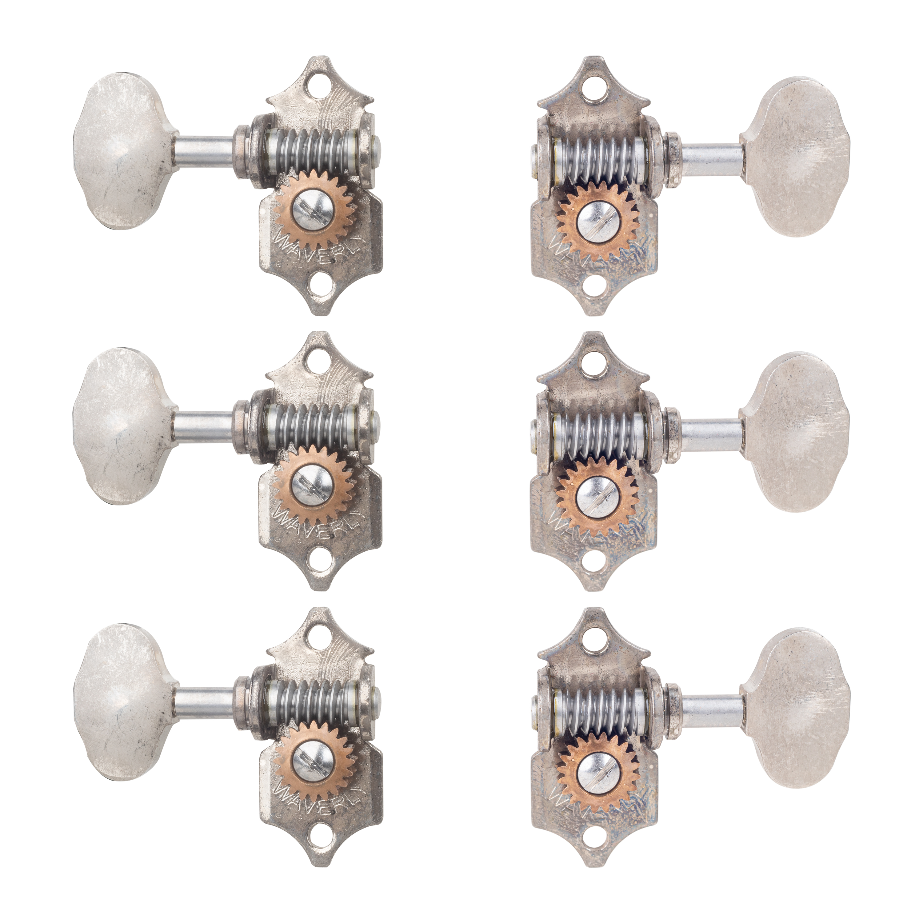 Waverly High Ratio Guitar Tuners with Butterbean Knobs for Solid Pegheads StewMac