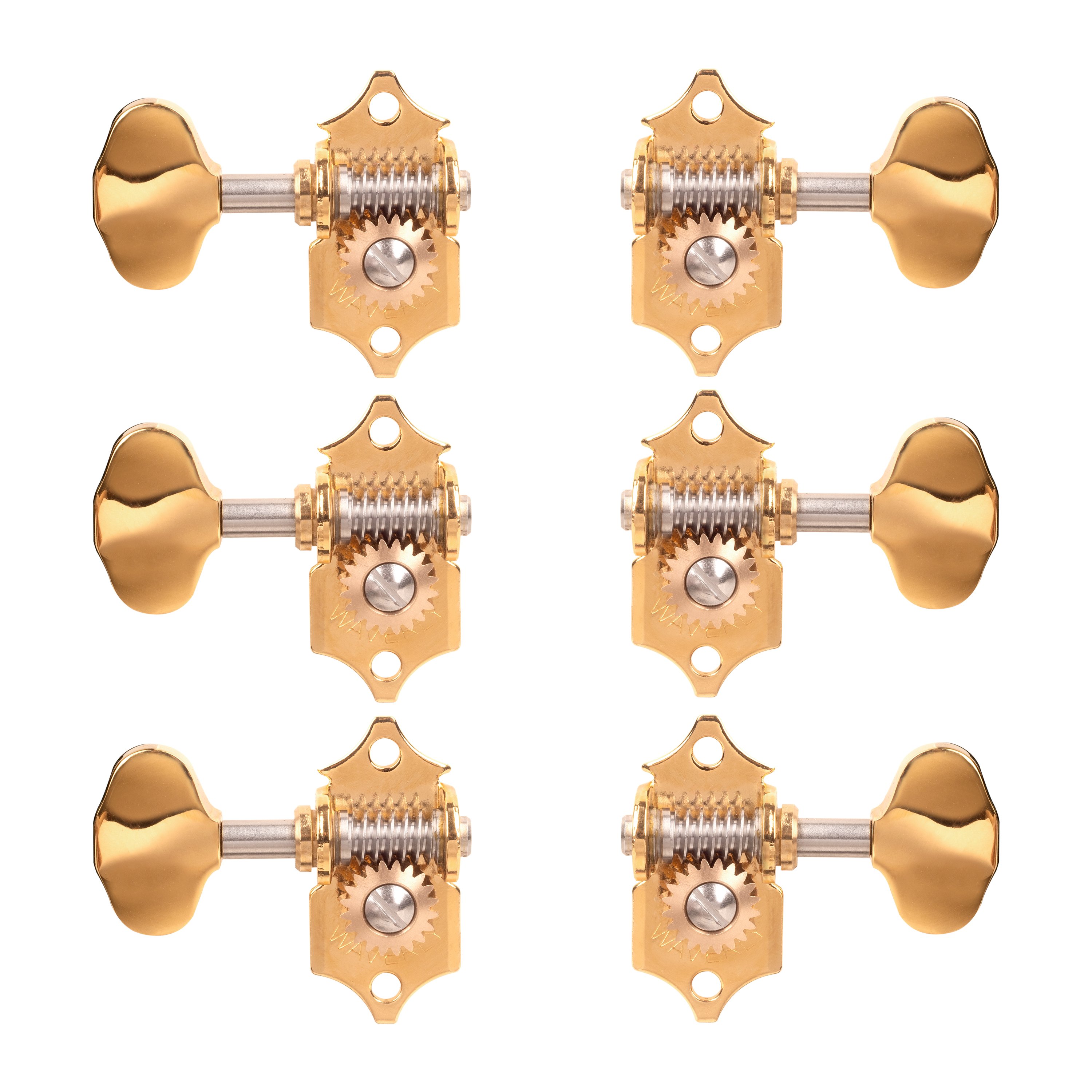 Waverly High Ratio Guitar Tuners with Butterbean Knobs for Solid Pegheads
