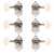 Waverly High Ratio Guitar Tuners with Ivoroid Knobs for Solid Pegheads, Nickel, 3L/3R