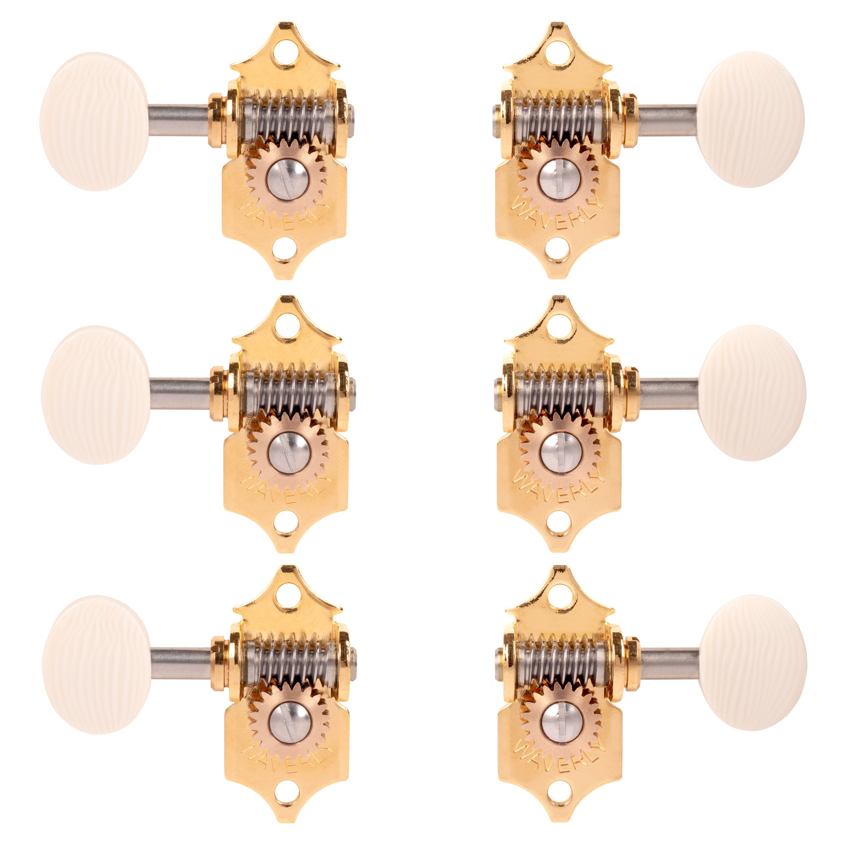 Waverly High Ratio Guitar Tuners with Ivoroid Knobs for Solid Pegheads