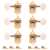 Waverly High Ratio Guitar Tuners with Ivoroid Knobs for Solid Pegheads, Gold, 3L/3R