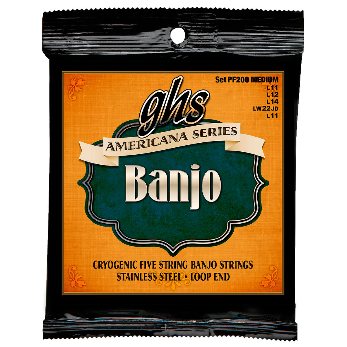 GHS Americana Series Banjo Strings, Medium, 11 - 22 GHS Americana Series Banjo Strings, Medium, 11 - 22