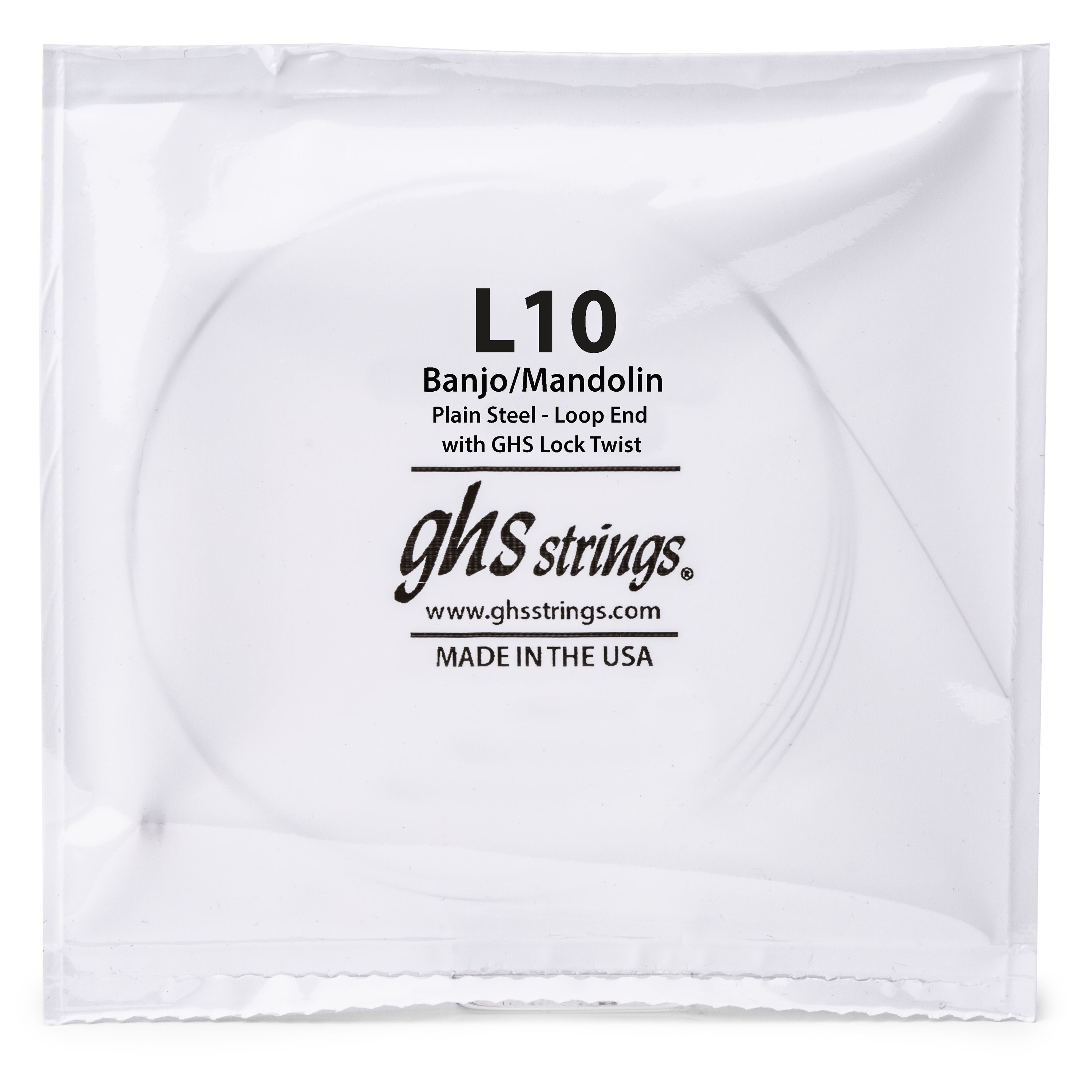 GHS Individual Electric Guitar Strings, 0.010" loop-end GHS Individual Electric Guitar Strings, 0.010" loop-end