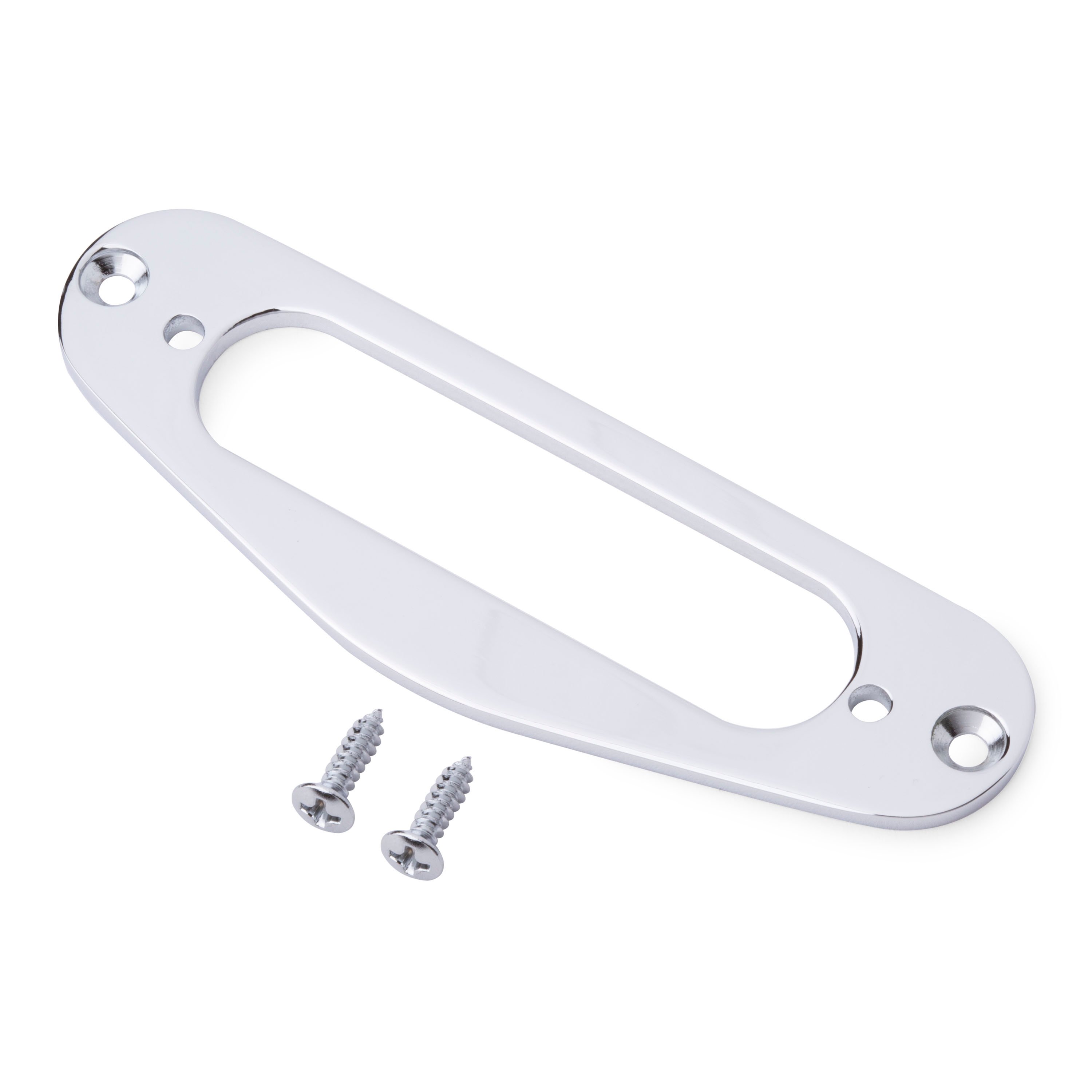 Metal Mounting Rings for Single-coil Pickups, Tele neck-position, chrome Metal Mounting Rings for Single-coil Pickups, Tele neck-position, chrome