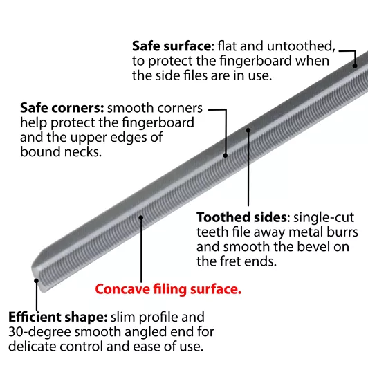 Concave File Concave Fret End Files - StewMac
