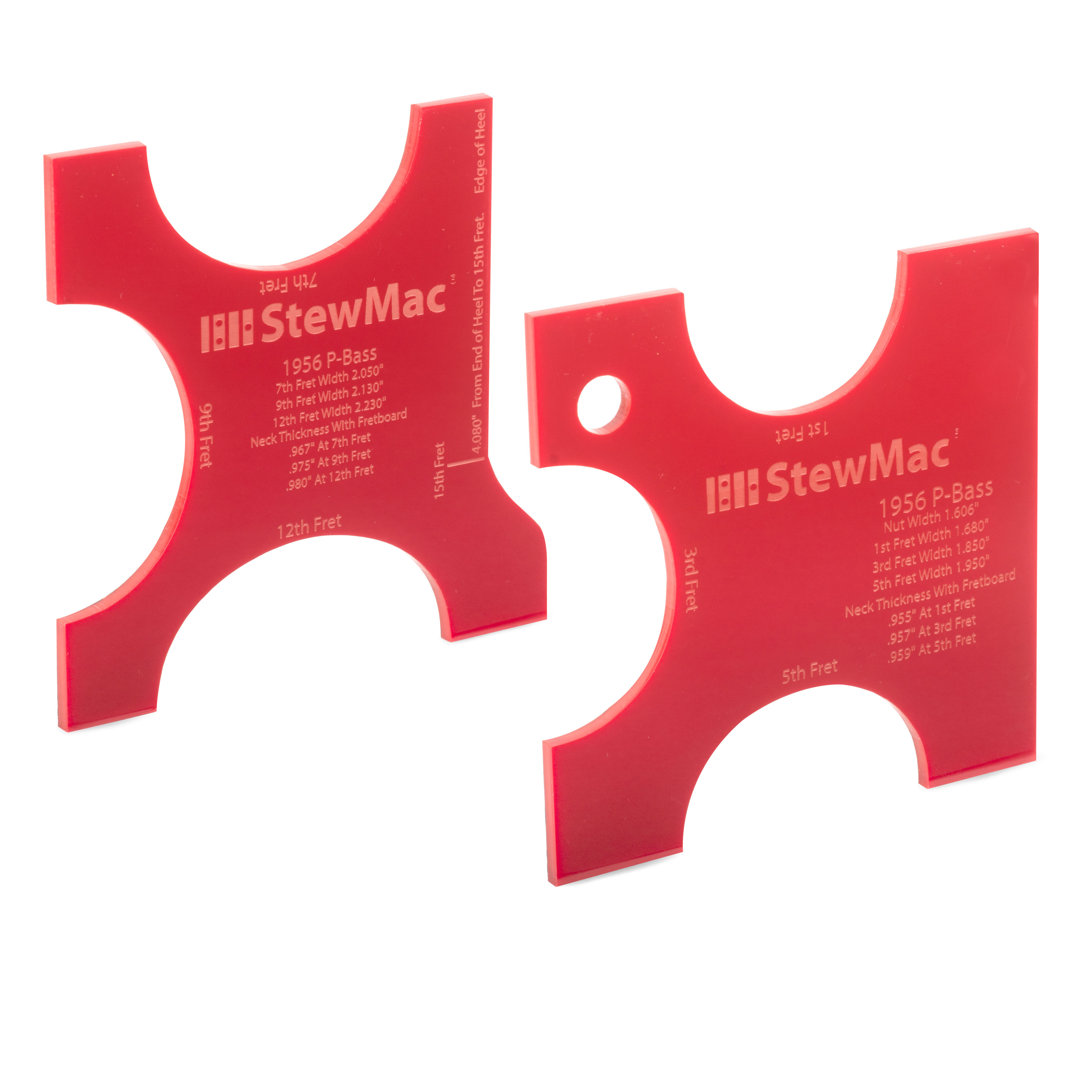 Neck Shaping Templates for Bass, 1956 Precision Bass