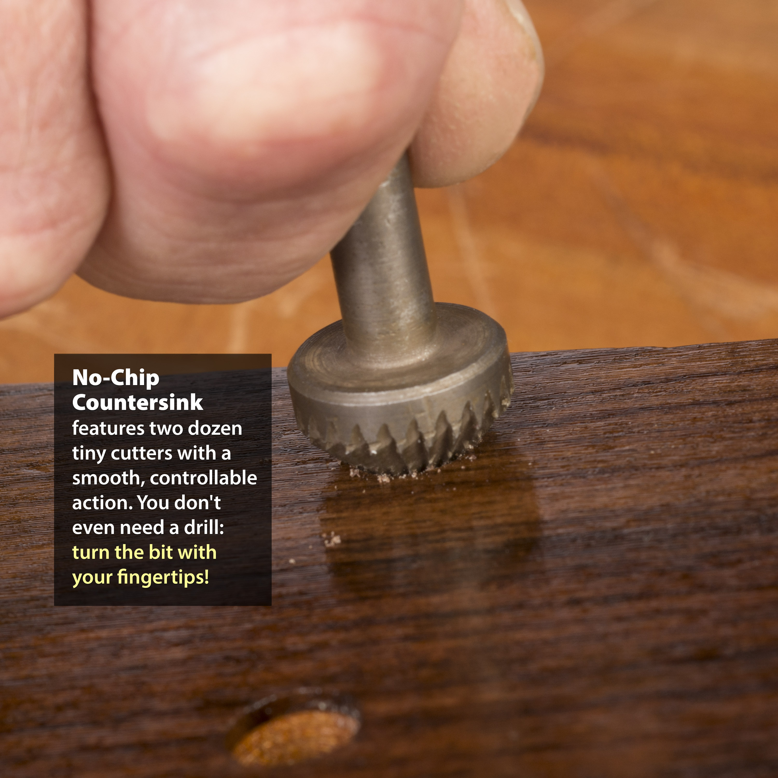 No-Chip Tuner Hole Countersink