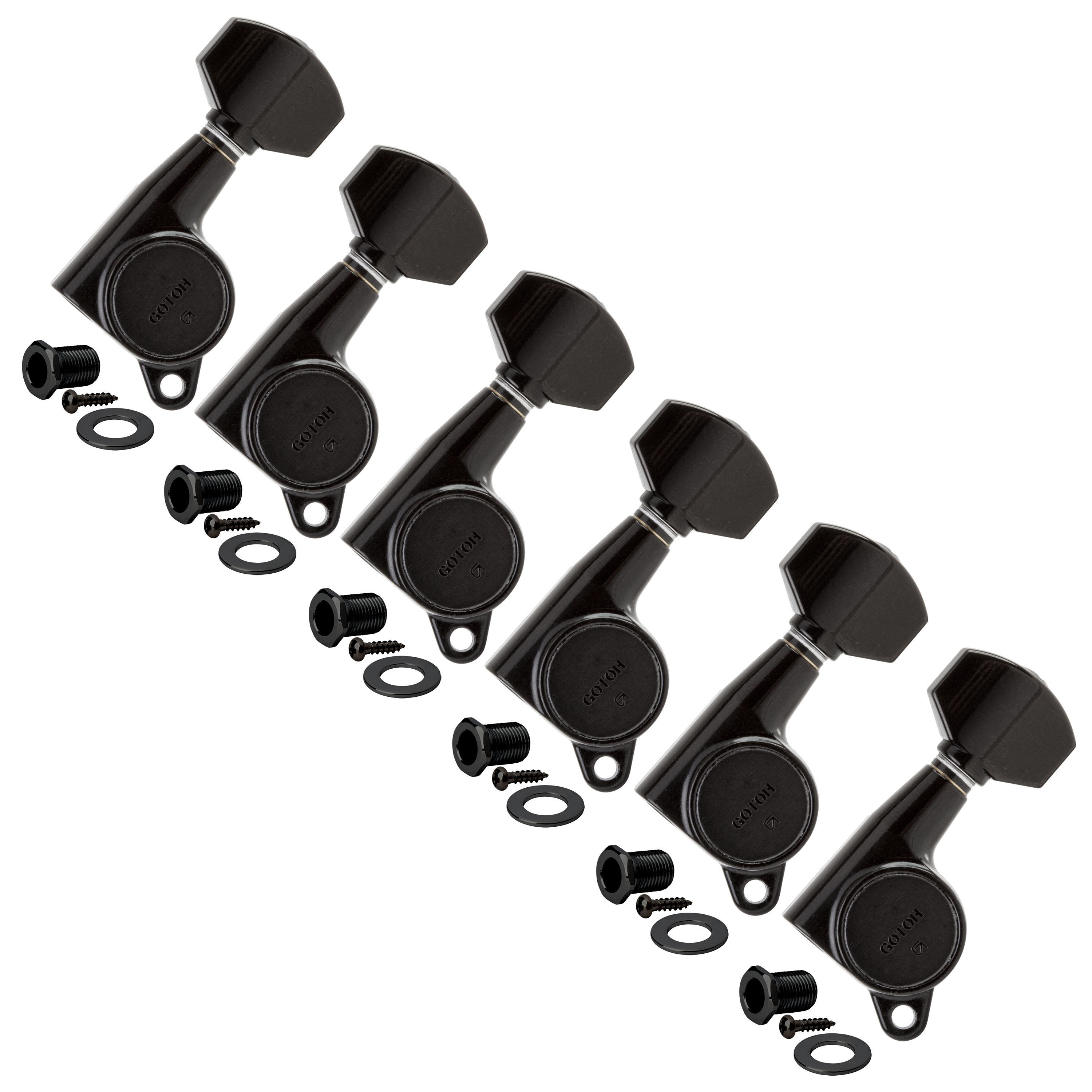Gotoh Schaller-style Knob 6-In-Line Tuners - StewMac