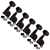 Gotoh Schaller-style Knob 6-In-Line Tuners, Black