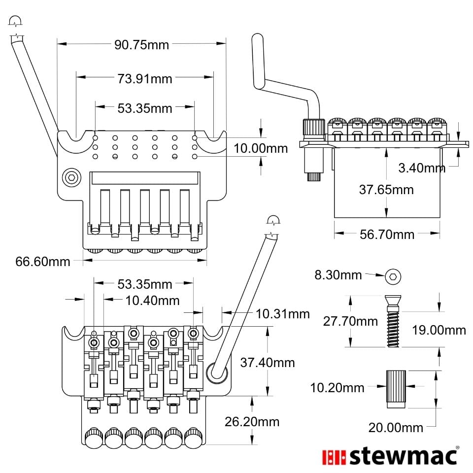 Floyd Rose 1000 Series Pro (Low-profile) Tremolo System