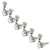 Graph Tech Ratio Electric Locking 6-In-Line Tuned Machine Heads, Chrome, Staggered