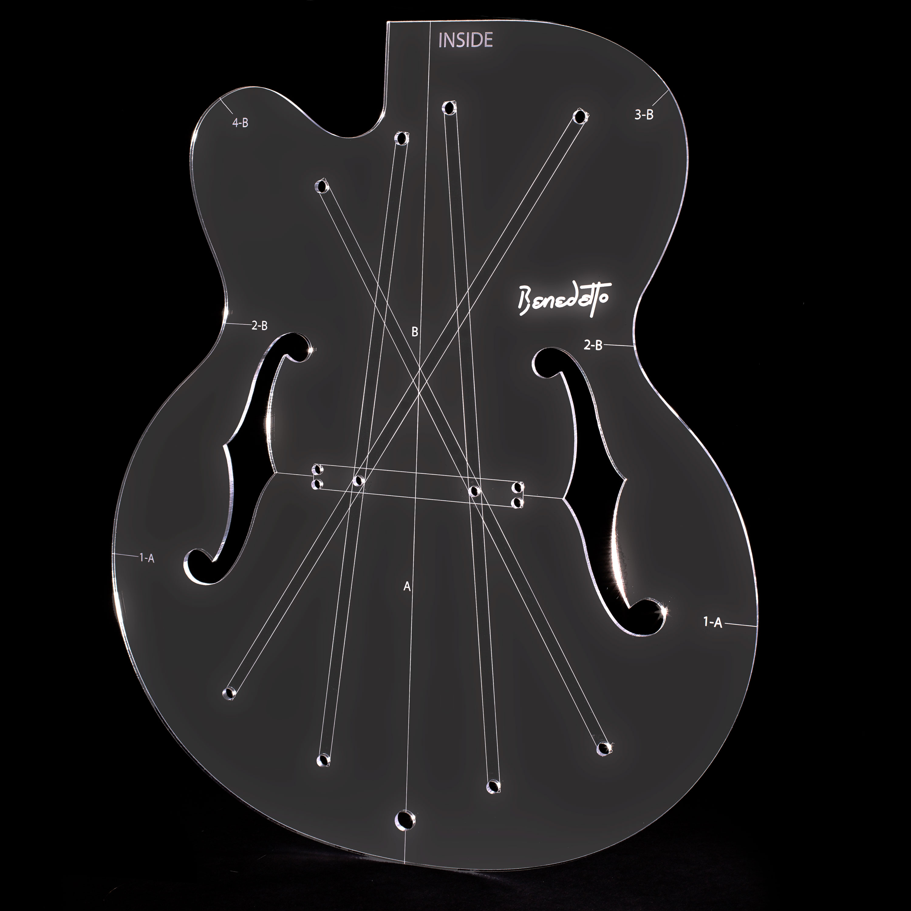 Benedetto Archtop Guitar Templates, Body Benedetto Archtop Guitar Templates, Body