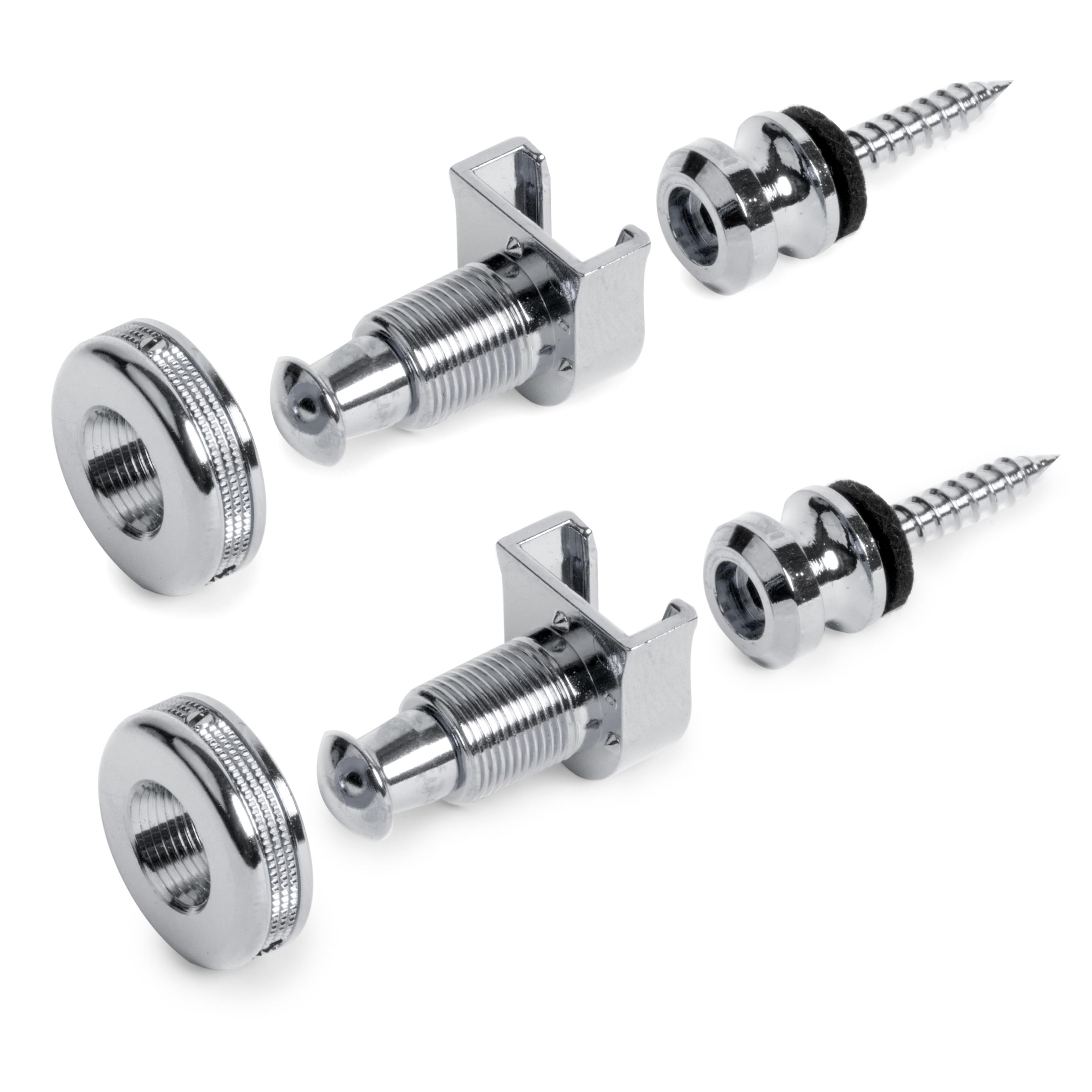 Schaller S-Locks Security Strap Locks - Black Chrome