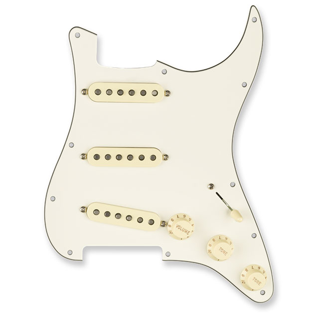 Fender Original 57/62 Pre-wired Stratocaster Pickguard, Parchment Fender Original 57/62 Pre-wired Stratocaster Pickguard, Parchment