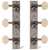 Golden Age Restoration Tuners for Solid Peghead Guitar with Square-end, Standard post: relic nickel with matte cream knobs