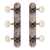 Golden Age Restoration Tuners for Solid Peghead Guitar with Scallop-end, Relic nickel, cream knobs