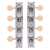 Golden Age Restoration Tuners for A-style Mandolin, Bright nickel, cream knobs