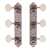 Golden Age Restoration Tuners for Solid Peghead Guitar with Engraved Bell-end, Relic nickel, ivoroid knob