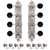 Golden Age A-style Mandolin Tuners, Bright nickel with black knobs