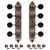 Golden Age A-style Mandolin Tuners, Relic nickel with black knobs