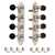 Golden Age A-style Mandolin Tuners, Satin nickel with black knobs