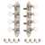 Golden Age A-style Mandolin Tuners, Satin nickel with ivoroid knobs