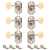 Golden Age Restoration Guitar Tuners 3+3, Bright nickel