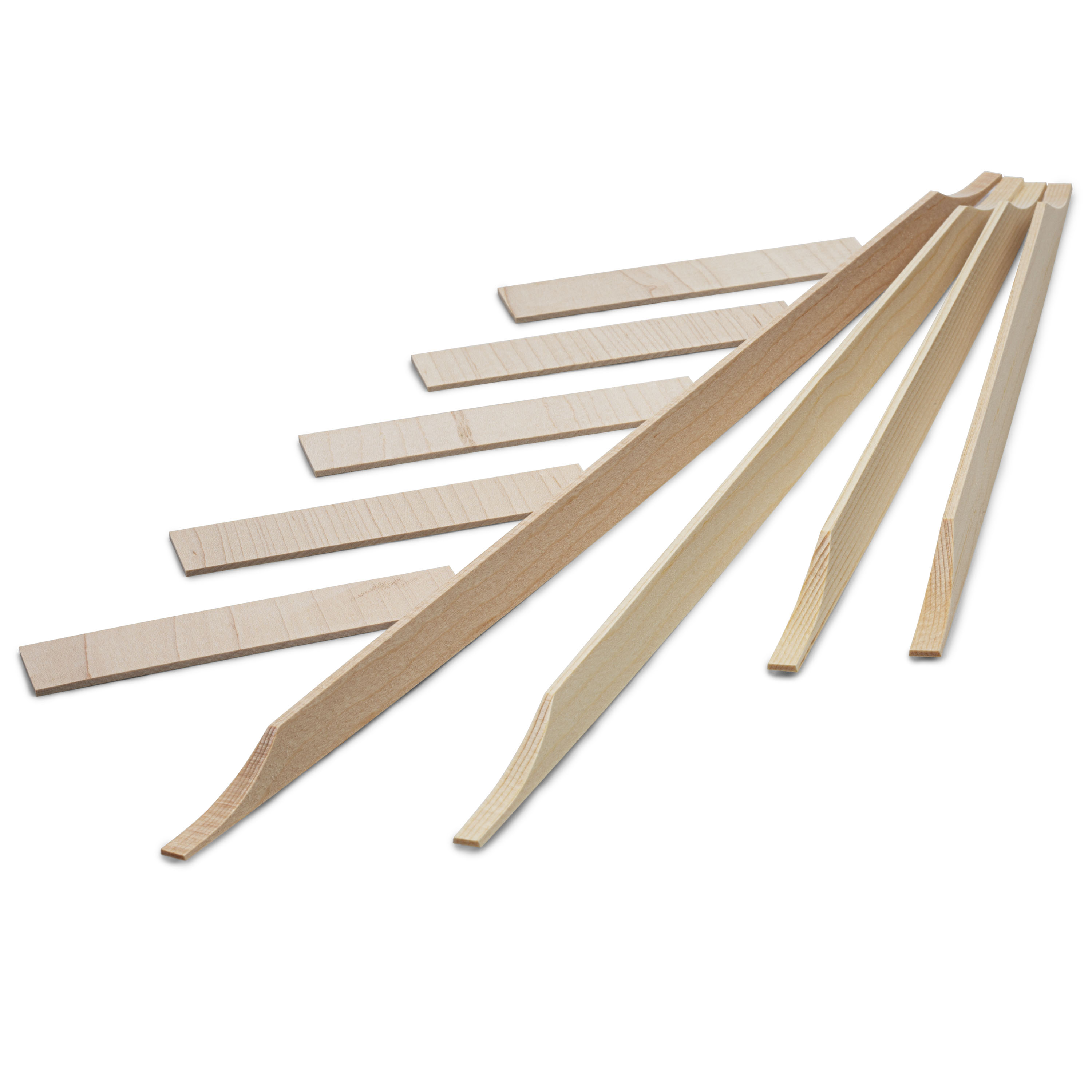 Shaped Braces for J-45 Guitar, Back braces