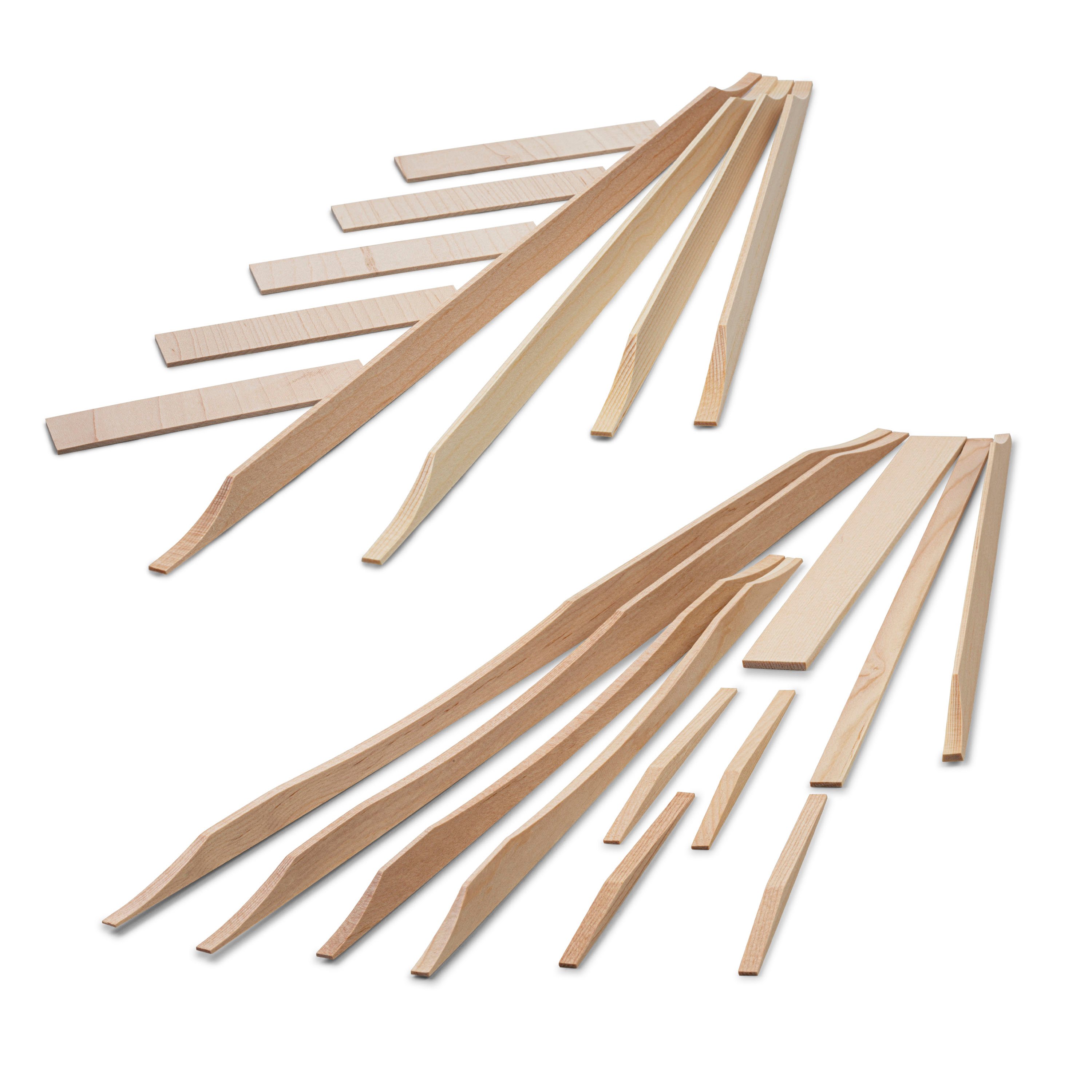 Shaped Braces for J-45 Guitar, Complete Set