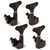 Graph Tech Bass Ratio 2L+2R Tuner Set with Y-style Knobs, 2L+2R, Black