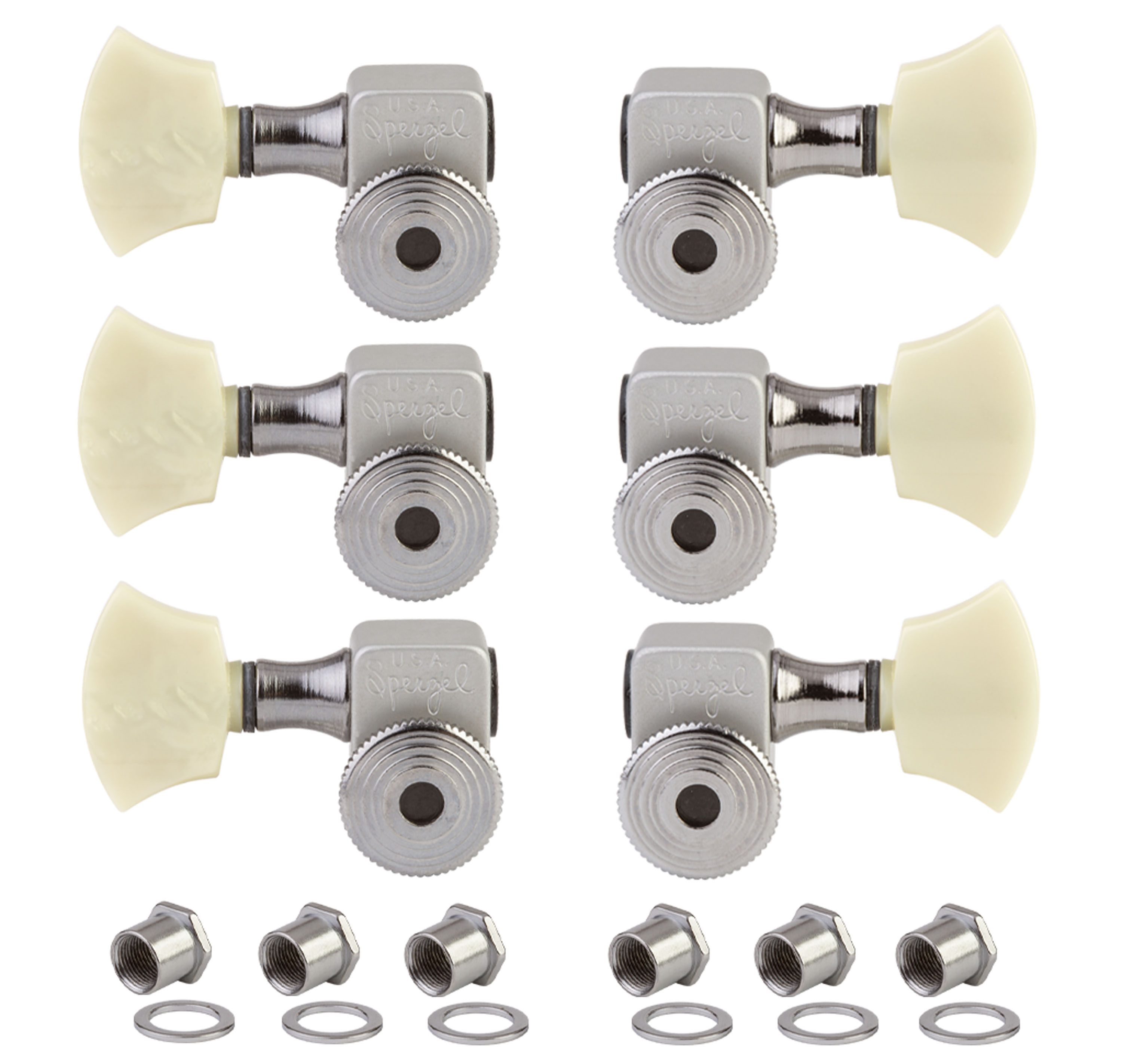 Sperzel Trim-Lok 3+3 Guitar Machines with Vintage Knobs - StewMac 