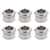 3/8" Conversion Tuner Bushing, Hex, nickel, set of 6