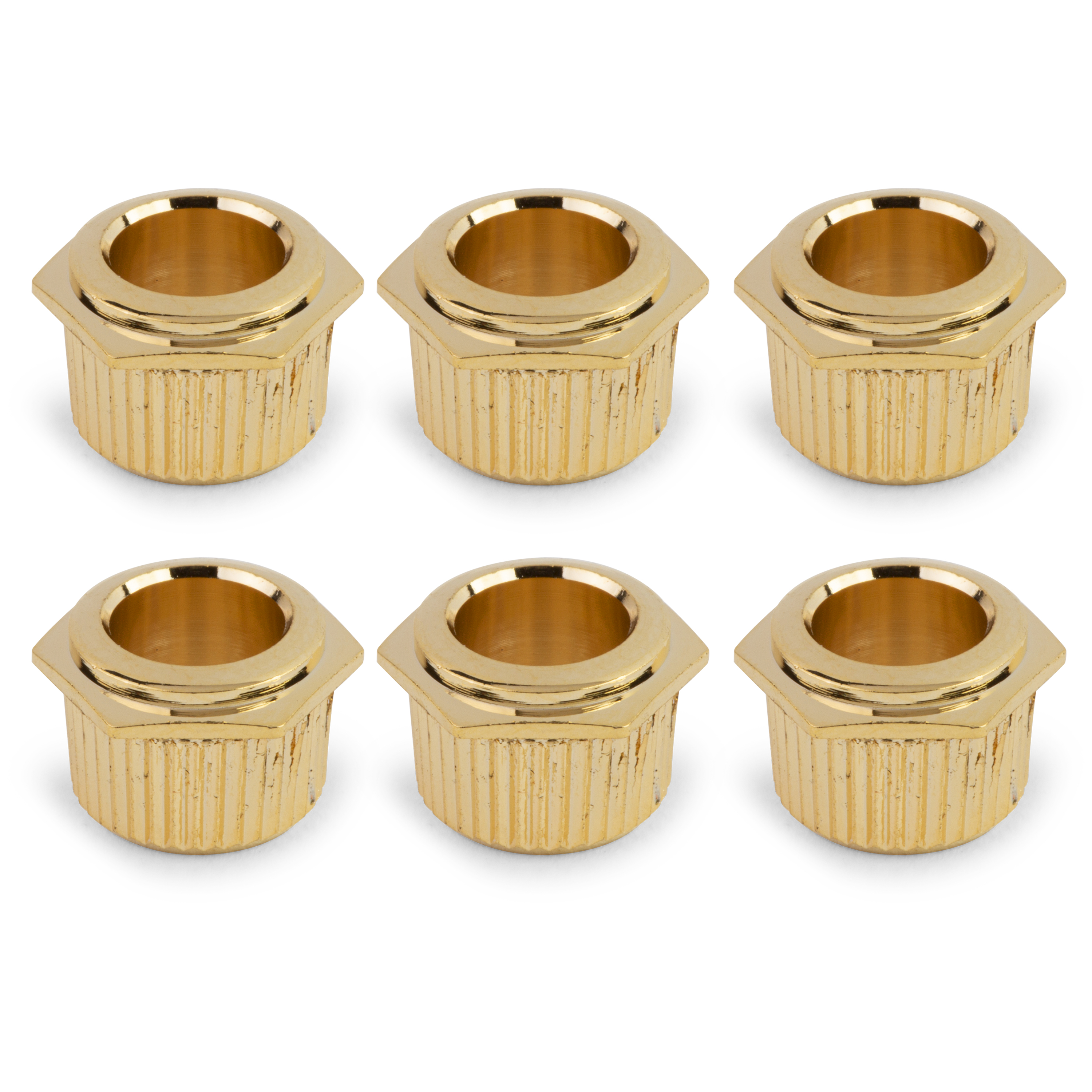 3/8" Conversion Tuner Bushing, Hex, gold, set of 6 3/8" Conversion Tuner Bushing, Hex, gold, set of 6