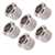 Vintage-style Tuner Bushings, Round straight, nickel, set of 6