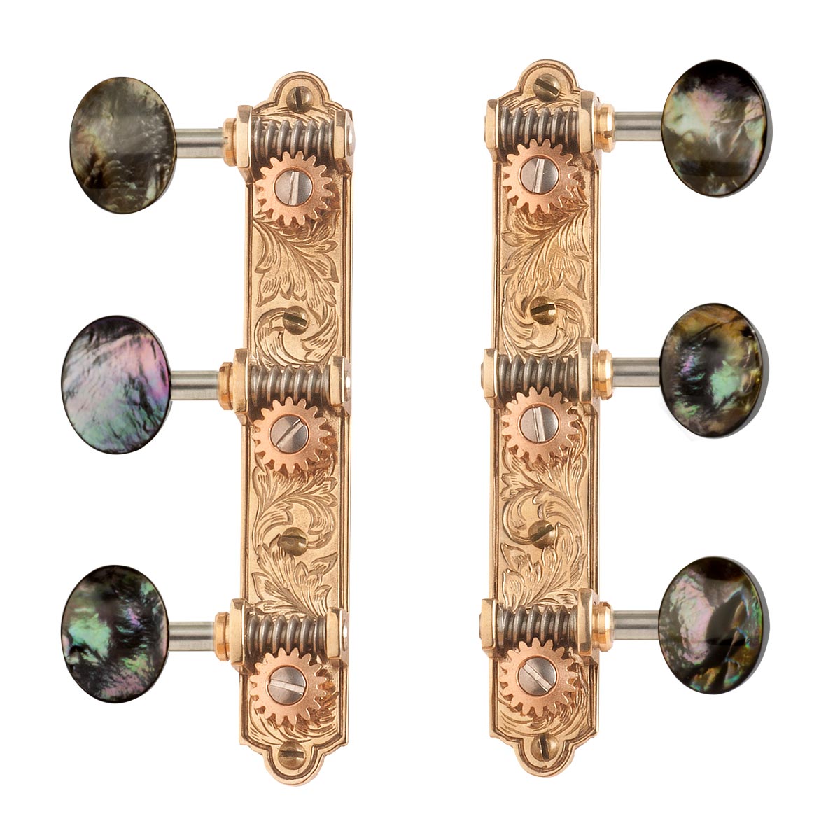 Waverly Guitar Tuners with Black Pearl Knobs for Solid