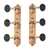 3-On-Plate Waverly Machines for Solid Pegheads, Ebony Knobs