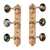 3-On-Plate Waverly Machines for Solid Pegheads, Black Pearl Knobs