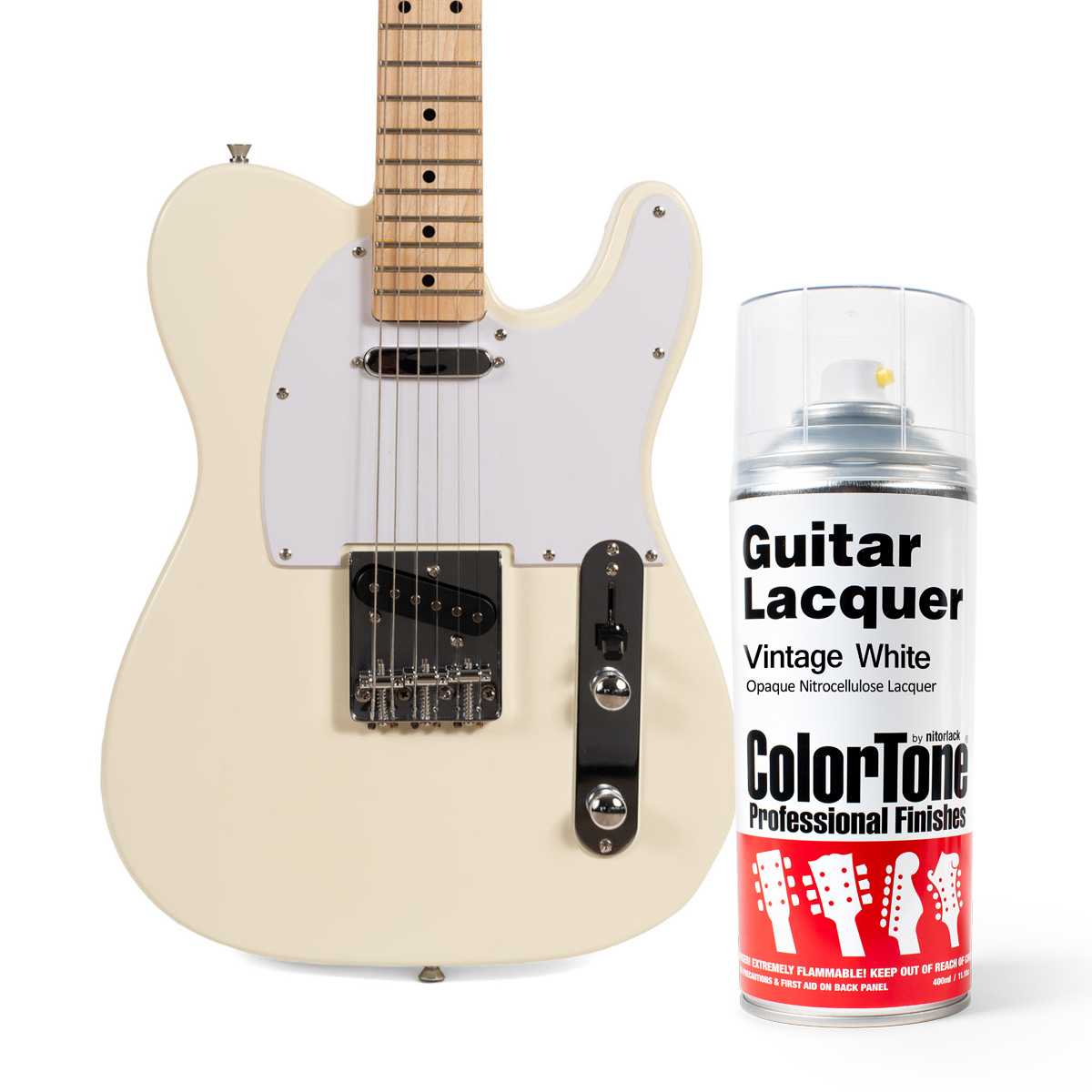 ColorTone Aerosol Guitar Lacquer, Vintage White - StewMac
