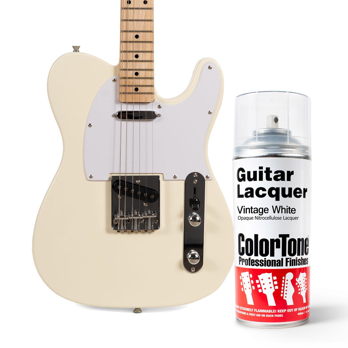 ColorTone Aerosol Guitar Lacquer, Vintage White