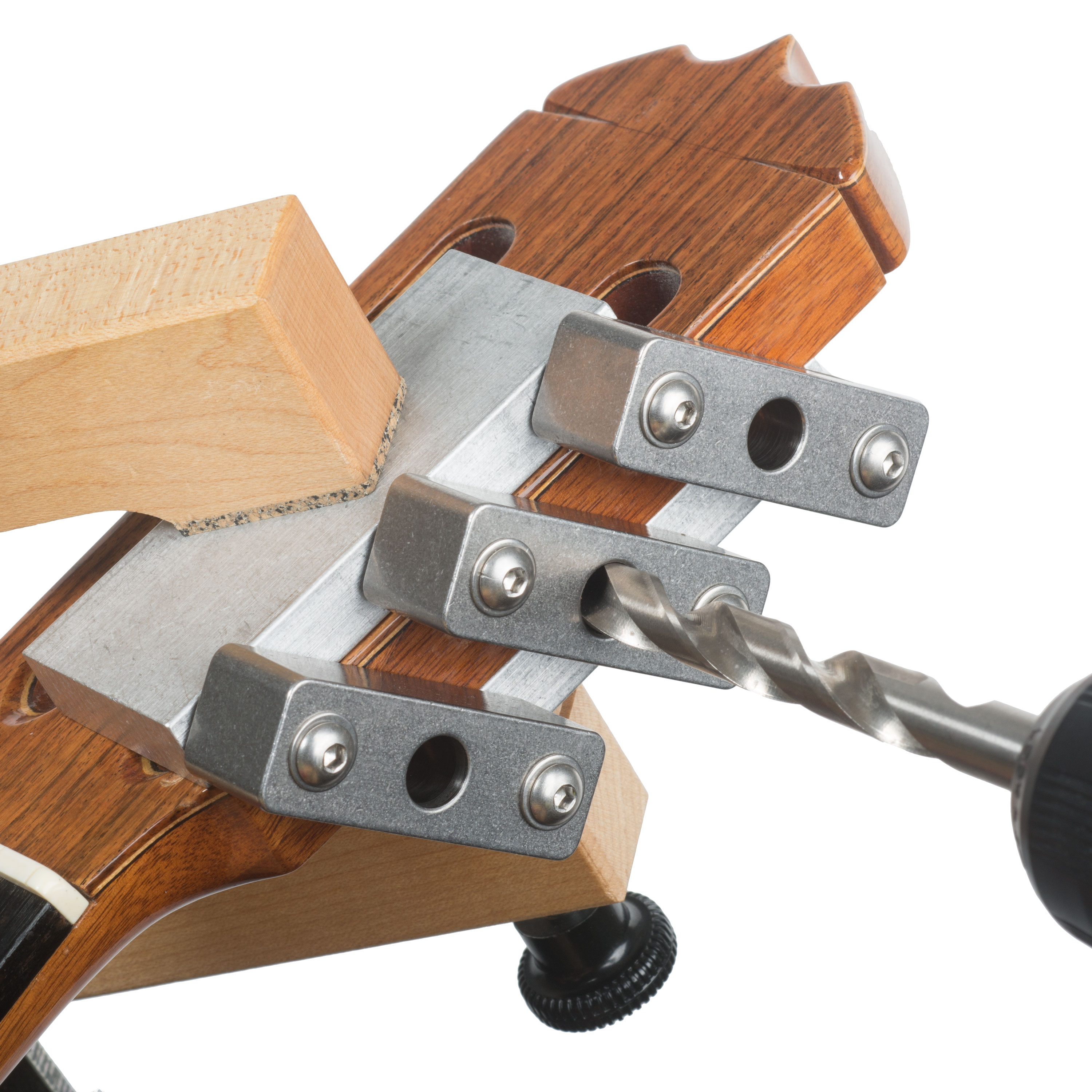Guitar Tuner Drill Jig for Slotted Headstocks StewMac